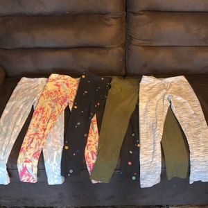 Lot of 5 Girls size 4 pants Lularoe, Cat & Jack